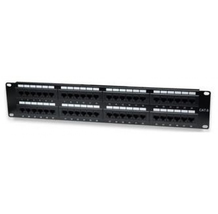 Intellinet Patch panel 48 port Cat6, UTP, 2U, černý