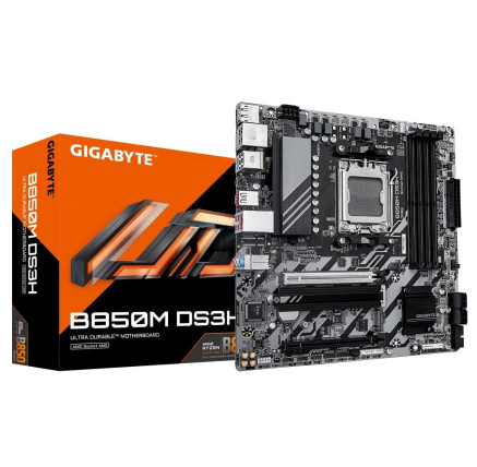 GIGABYTE MB Sc AM5 B850M DS3H, AMD B850, 4xDDR5, 2xDP, 1xHDMI, mATX