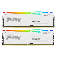 KINGSTON DIMM DDR5 32GB (Kit of 2) 6400MT/s CL32 Non-ECC FURY Beast RGB XMP, Bílá