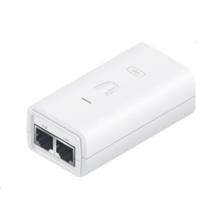 BAZAR - UBNT POE-24-24W-G-WH [Gigabit PoE adaptér, 24V/1A (24W), vč. napájecího kabelu, bílý] - Poškozený obal (Komplet)