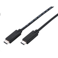 C-TECH kabel USB 3.2, Type-C (CM/CM), PD 100W, 20Gbps, 2m, černý