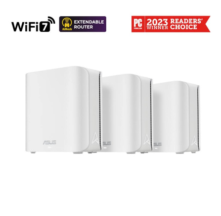 ASUS ZenWifi BD4 3-pack, WiFi7 Extendable Router, AiMesh, 2x WAN/LAN