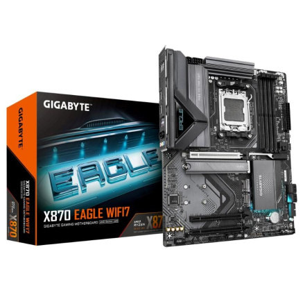 GIGABYTE MB Sc AM5 X870 EAGLE WIFI7, AMD X870, 4xDDR5, 1xHDMI, 2xThunderbolt, WiFi