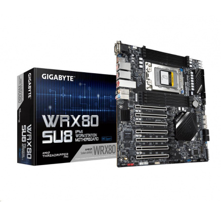 BAZAR GIGABYTE MB Sc sWRX8 WRX80-SU8-IPMI, AMD WRX80, 8xDDR4, 1xVGA, CEB - repair (s příslušenstvím)