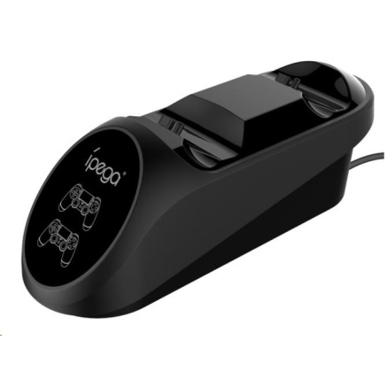 BAZAR - iPega dokovací stanice 9180 Double Charger pro gamepady PS4, černá - Poškozený obal (Komplet)