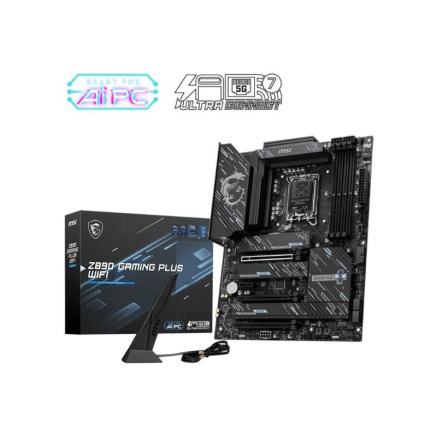 MSI MB Sc LGA1851 Z890 GAMING PLUS WIFI, Intel Z890, 4xDDR5, 1xDP, 1xHDMI, 1xDP Type-C, WI-FI