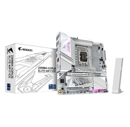 GIGABYTE MB Sc LGA1851 Z890M A ELITE WF7 ICE, Intel Z890, 4xDDR5, 1xDP, 1xHDMI, 1xThunderbolt, WiFi, mATX