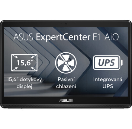 ASUS PC AiO ExpertCenter E1 (E1600WKAT-BMR034X), N4500,15,6" 1920x1080,4GB,128GB SSD,Intel UHD,W11Pro,Black