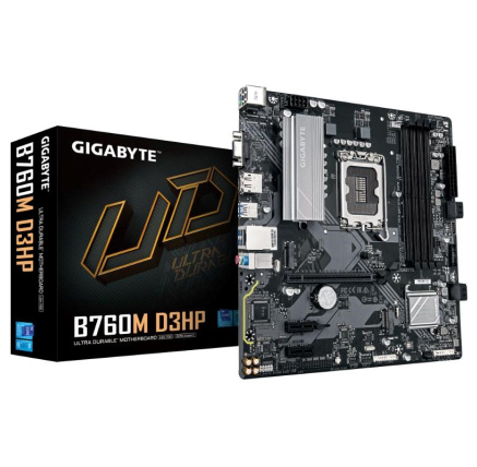 GIGABYTE MB Sc LGA1700 B760M D3HP, Intel B760, 4xDDR5, 1xDP, 1xHDMI, 1xVGA, mATX