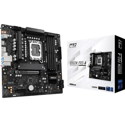 ASRock MB Sc LGA1851 B860M Pro-A, Intel B860, 4xDDR5, 1xDP, 1xHDMI, mATX