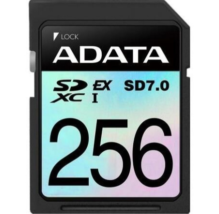 ADATA SDXC karta 256GB Express, PCIe Gen3, UHS-I, C10, V30, (R:800/W:700 MB/s)