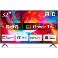 CHiQ L32M8TG TV 32", FHD, smart, Google TV, dbx-tv, Dolby Audio, Frameless, stříbrná