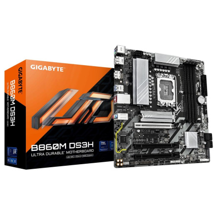 GIGABYTE MB Sc LGA1851 B860M DS3H, Intel B860, 4xDDR5, 2xDP, 1xHDMI, mATX