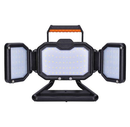 Solight LED reflektor 30W, přenosný, nabíjecí, 3000lm, oranžovo-černý