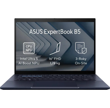 ASUS NTB ExpertBook B5 (B5604CMA-Q90161X), Ultra 5-125H, 16" 1920 x 1200, 16GB, 1TB SSD, Intel, W11 Pro, Black