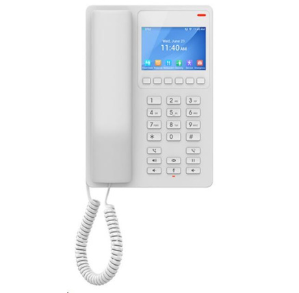 Grandstream GHP630W SIP WiFi hotelový telefon s displejem bílý