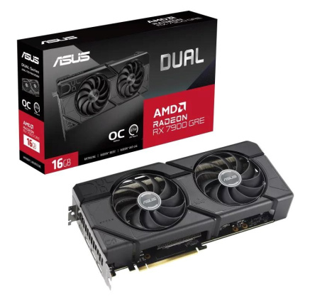 ASUS VGA AMD Radeon RX 7900 GRE DUAL OC 16G, 16G GDDR6, 3xDP, 1xHDMI