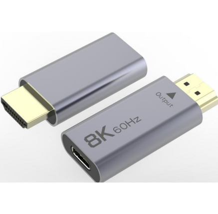 PremiumCord Adaptér USB-C na HDMI rozlišení obrazu 8K@60Hz,4K@144Hz Hliník