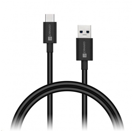 CONNECT IT Wirez USB-C (Type C) -> USB-A, USB 3.1 Gen 1, černá, 2 m