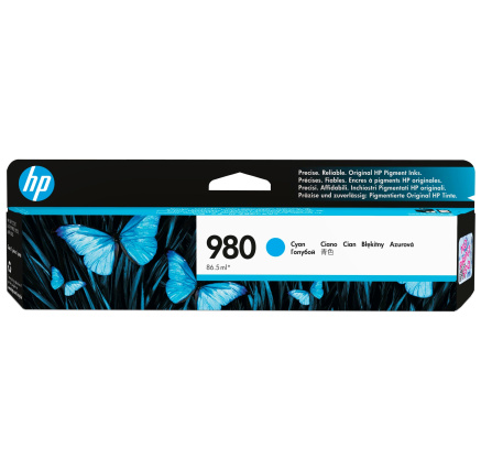 HP 980 Cyan Ink Cart, D8J07A (6,600 pages)