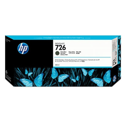 HP 726 Black matte DJ Ink Cart, 300 ml, CH575A