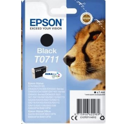 EPSON ink čer Singlepack Black T0711 DURABrite Ultra Ink (7,4 ml)