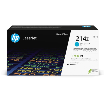 HP 214Z Cyn Original LaserJet Toner Crtg (26,000 pages)