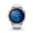 Garmin fenix® 8 – 43 mm, AMOLED, Silver / Whitestone se silikonovým řemínkem.