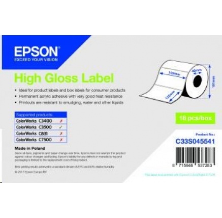 Epson label roll, normal paper, 102x152mm