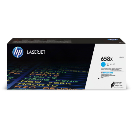 HP 658X Cyan LaserJet Toner Cartridge (28,000 pages)