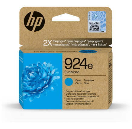 HP 924e EvoMore Cyan Original Ink Cartridge (800 pages)