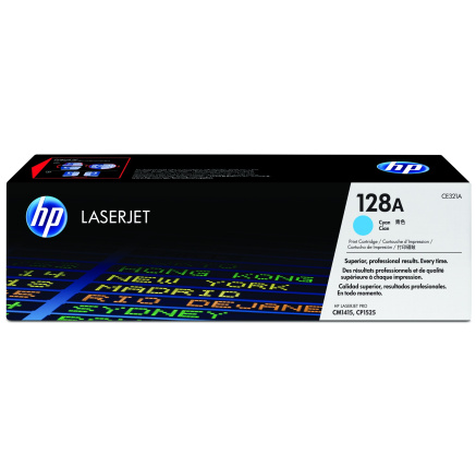 HP 128A Cyan LJ Toner Cart, CE321A (1,300 pages)