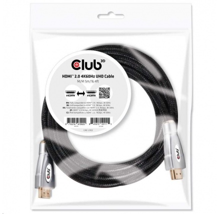 Club3D Kabel HDMI 2.0, High Speed 4K60Hz UHD (M/M), 5m