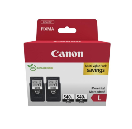 Canon CARTRIDGE PG-540L TWIN černá pro Pixma MG 2150,2250,3150,3250,3550,4150,4250, MX 455,475,515(2x300 str.)