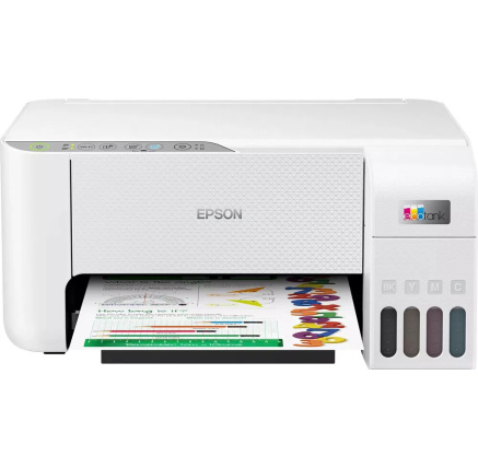 EPSON tiskárna ink EcoTank L3276, 5760x1440dpi, A4, 33ppm, USB, Wi-Fi, bílá