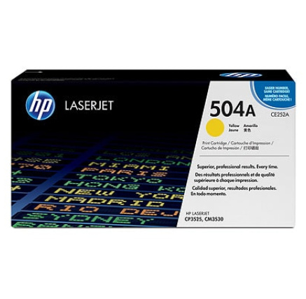 HP 504A Yellow LJ Toner Cart, CE252A (7,000 pages)