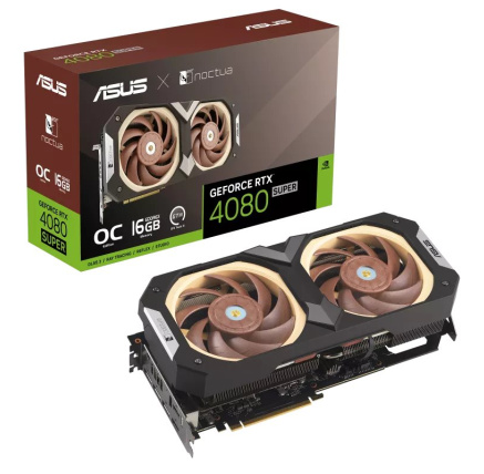 ASUS VGA NVIDIA GeForce RTX 4080 SUPER NOCTUA OC 16G, 16G GDDR6X, 3xDP, 2xHDMI