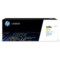 HP 658A Yellow LaserJet Toner Cartridge (6,000 pages)