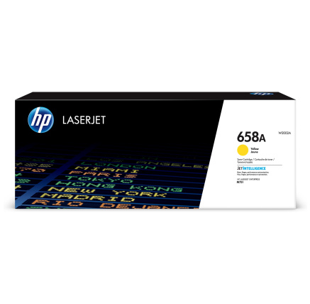 HP 658A Yellow LaserJet Toner Cartridge (6,000 pages)