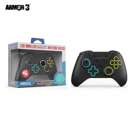 Hyperkin "NuRival" Wireless Hall Effect Stick Game Controller For N. Switch® OLED Model/N. Switch® (Black) - Armor3