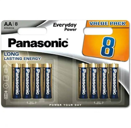 Panasonic Alkalická baterie LR6EPS/8BW Everyday Power (Blistr 8 ks)