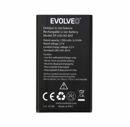 EVOLVEO originální baterie 1700 mAh pro EasyPhone XO