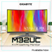 GIGABYTE LCD - 31.5" Gaming monitor M32UC, Prohnutý VA1500R, 3840 x 2160 UHD, 144Hz, 3000:1, 350cd/m2, 1ms, 2xHDMI, 1xDP