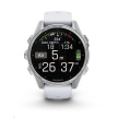 Garmin fenix® 8 – 43 mm, AMOLED, Silver / Whitestone se silikonovým řemínkem.