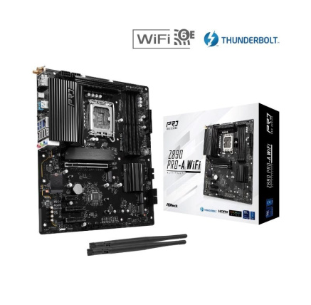 ASRock MB Sc LGA1851 Z890 PRO-A WIFI, Intel Z890, 4xDDR5, 1xDP, 1xHDMI, 1xThunderbolt, WI-FI