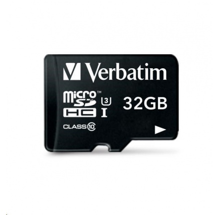 VERBATIM MicroSDHC karta 32GB Pro, U3 + adaptér