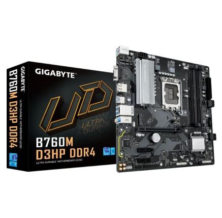 GIGABYTE MB Sc LGA1700 B760M D3HP DDR4, Intel B760, 4xDDR4, 2xDP, 1xHDMI, 1xVGA, mATX