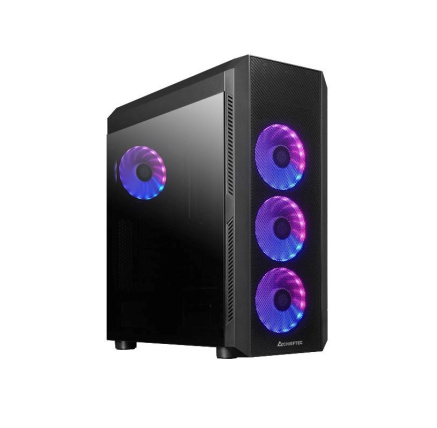 CHIEFTEC skříň SCORPION 4, ATX, 1x USB-C 3.2, 2x USB 3.1, 4x 120mm ARGB Fan, ARGB Hub, černá