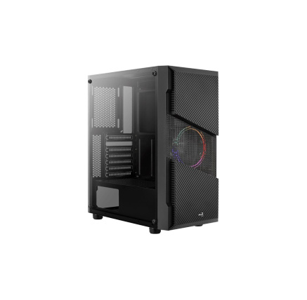 AEROCOOL skříň Menace Saturn FRGB ML G, Mid tower, 2x USB 3.0, 2x audio, 1x 120mm FRGB Fan, bez zdroje